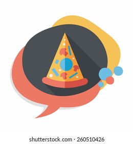 Pizza flat icon with long shadow,eps10