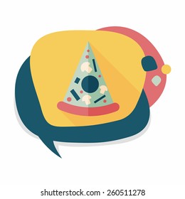 Pizza flat icon with long shadow,eps10
