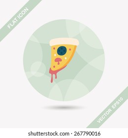 pizza flat icon with long shadow,eps10