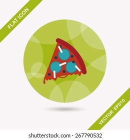 pizza flat icon with long shadow,eps10