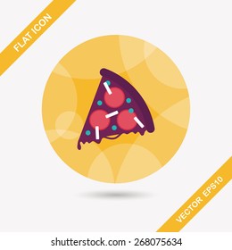 pizza flat icon with long shadow,eps10