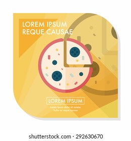 pizza flat icon with long shadow,eps10