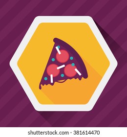 pizza flat icon with long shadow,eps10