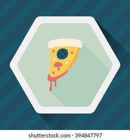 pizza flat icon with long shadow,eps10