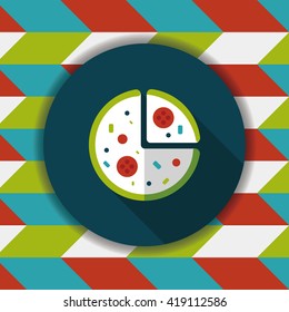 pizza flat icon with long shadow,eps10