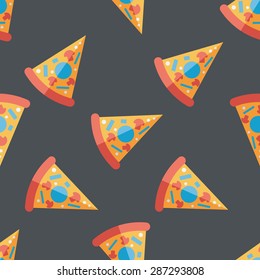 Pizza flat icon,eps10 seamless pattern background