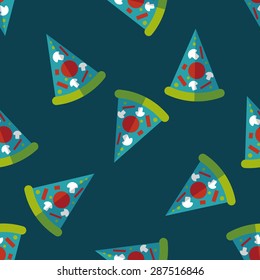 Pizza flat icon,eps10 seamless pattern background