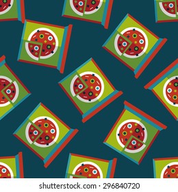 Pizza flat icon,eps10 seamless pattern background
