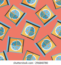 Pizza flat icon,eps10 seamless pattern background