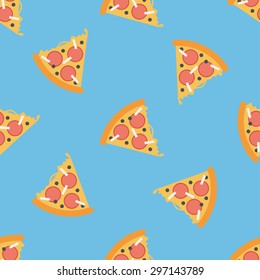 pizza flat icon,eps10 seamless pattern background