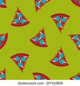 pizza flat icon,eps10 seamless pattern background