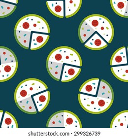 pizza flat icon,eps10 seamless pattern background