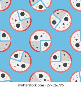 pizza flat icon,eps10 seamless pattern background