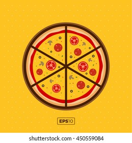Pizza flat icons isolated on white background. Pizza food silhouette. Pizza piece,pizza slice. Pizza menu illustration isolated. Pizza vector collection isolated on white. Pizza vector silhouette icon