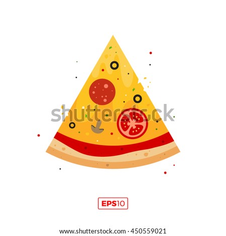 Pizza flat icons isolated on white background. Pizza food silhouette. Pizza piece,pizza slice. Pizza menu illustration isolated. Pizza vector collection isolated on white. Pizza vector silhouette icon