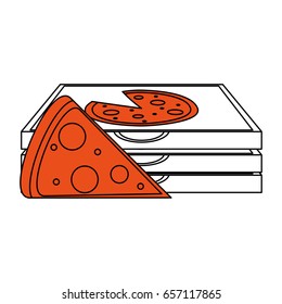 pizza flat illustration