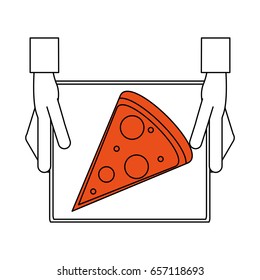 pizza flat illustration