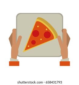 pizza flat illustration