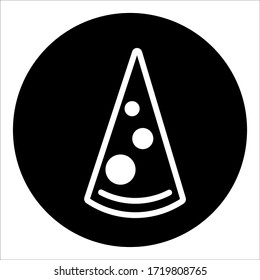 Pizza flat line icon. pizza vector illustration.