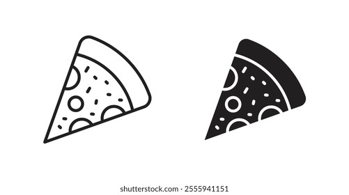 Pizza flat simple vector symbols illustration.