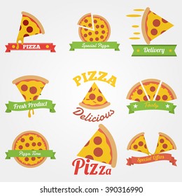 Pizza flat vintage label