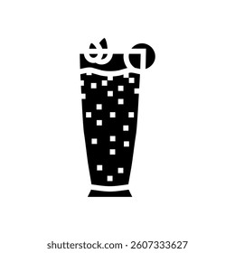 pizza flavored drink meal drink glyph icon vector. pizza flavored drink meal drink sign. isolated symbol illustration