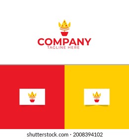 Vector de plantilla de diseño de logotipo de flores de pizza
