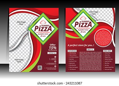 Pizza Flyer design template vector illustration 