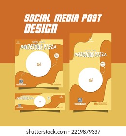 pizza flyer or social media food post design