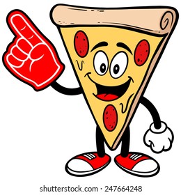 Pizza with Foam Finger