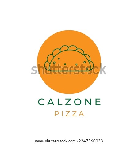 Pizza Folded Calzone Simple Logo