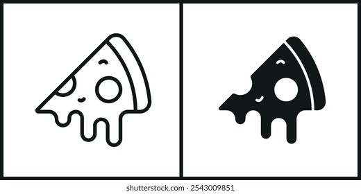 Pizza food icon vector basic design simple and modern concept templates