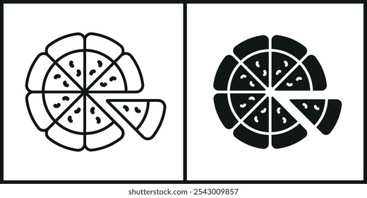 Pizza food icon vector basic design simple and modern concept templates