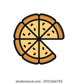 Pizza food icon vector basic design simple and modern concept templates