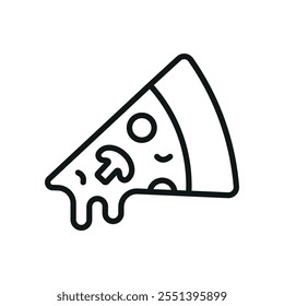 Pizza food icon vector basic design simple and modern concept templates