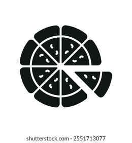 Pizza food icon vector basic design simple and modern concept templates