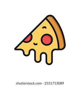 Pizza food icon vector basic design simple and modern concept templates