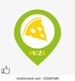 pizza, food, icon, vector illustration EPS 10