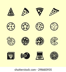 Pizza food icons
