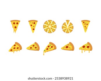 Pizza Food Illustration Element Set
