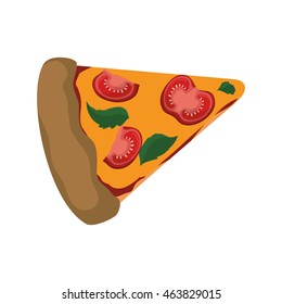 Pizza food menu fast dinner icon. Isolated and flat illustration. Vector graphic