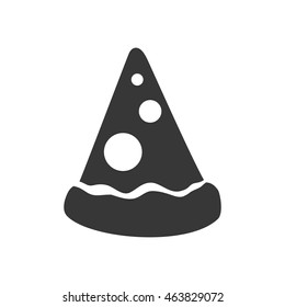 Pizza food menu fast dinner icon. Isolated and flat illustration. Vector graphic