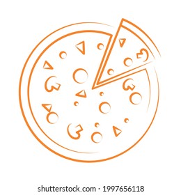 pizza food on white background