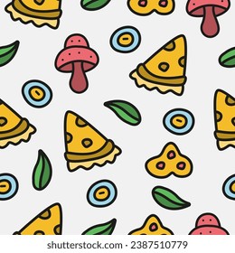 pizza food pattern design for decoration, background, wallpaper, print and more