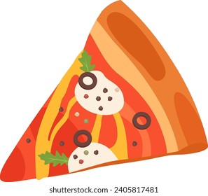 Ilustración de vectores de corte de alimentos Pizza