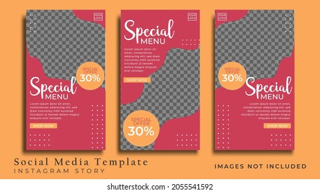 Pizza Food Social Media Template For Instagram Story