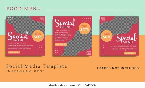 Pizza Food Social Media Template For Instagram Post