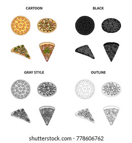 Pizza food, treats, and other web icon in cartoon style.Cafe, food, dinner, icons in set collection.