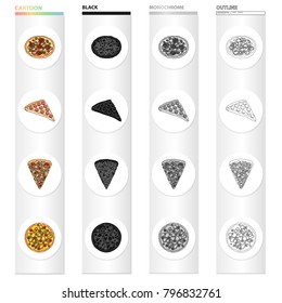 Pizza food, treats, and other web icon in cartoon style.Cafe, food, dinner, icons in set collection.