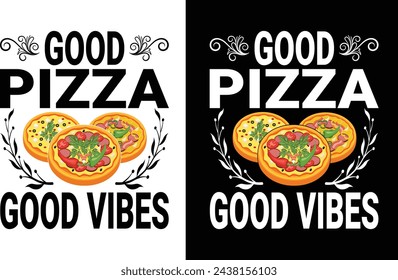 Pizza Food T-shirt Designs Vector